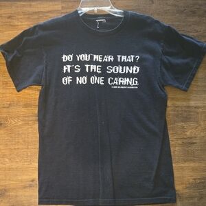 Hot Topic Black Graphic Tee with White Text